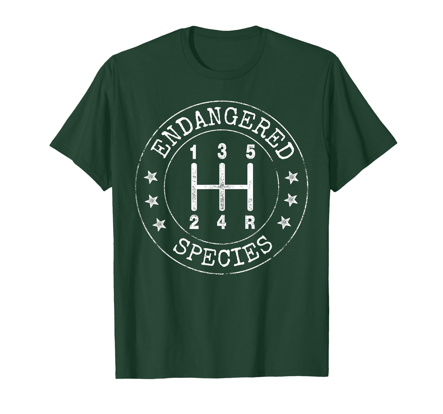 Endangered Species Manual Transmission Stick Shift Car Guy T-Shirt