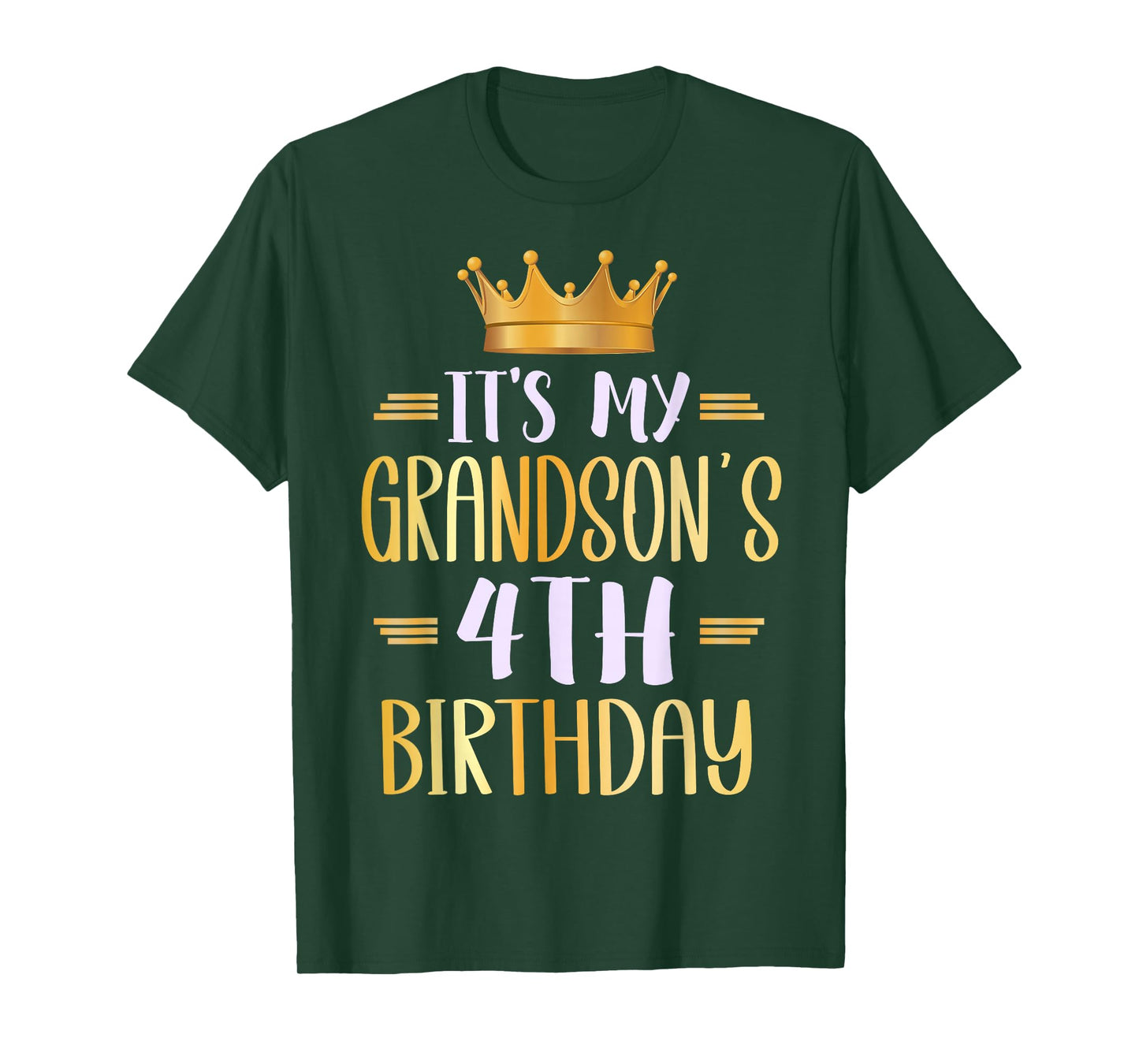 It's My Grandson's 4th Birthday Happy 4 Years Old T-Shirt