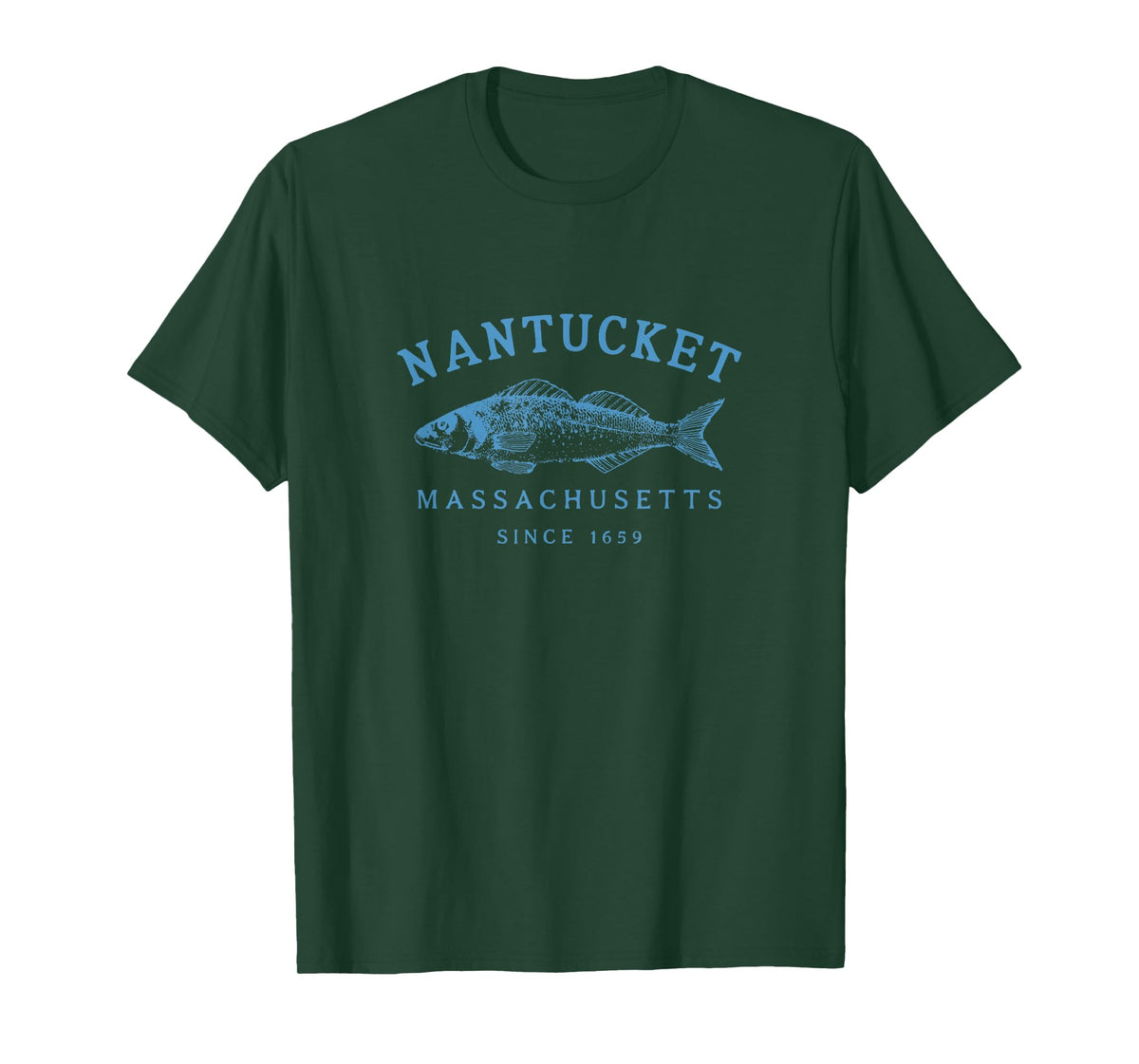 Retro Nantucket Fishing Graphic T-Shirt