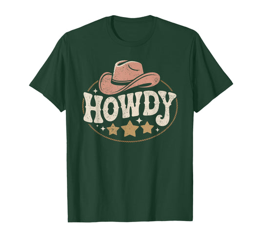 Cowboy Cowgirl Rodeo Hat Western Country Howdy T-Shirt