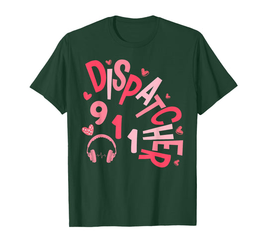 911 Dispatcher Valentine Cute Heart What's Your Emergency T-Shirt