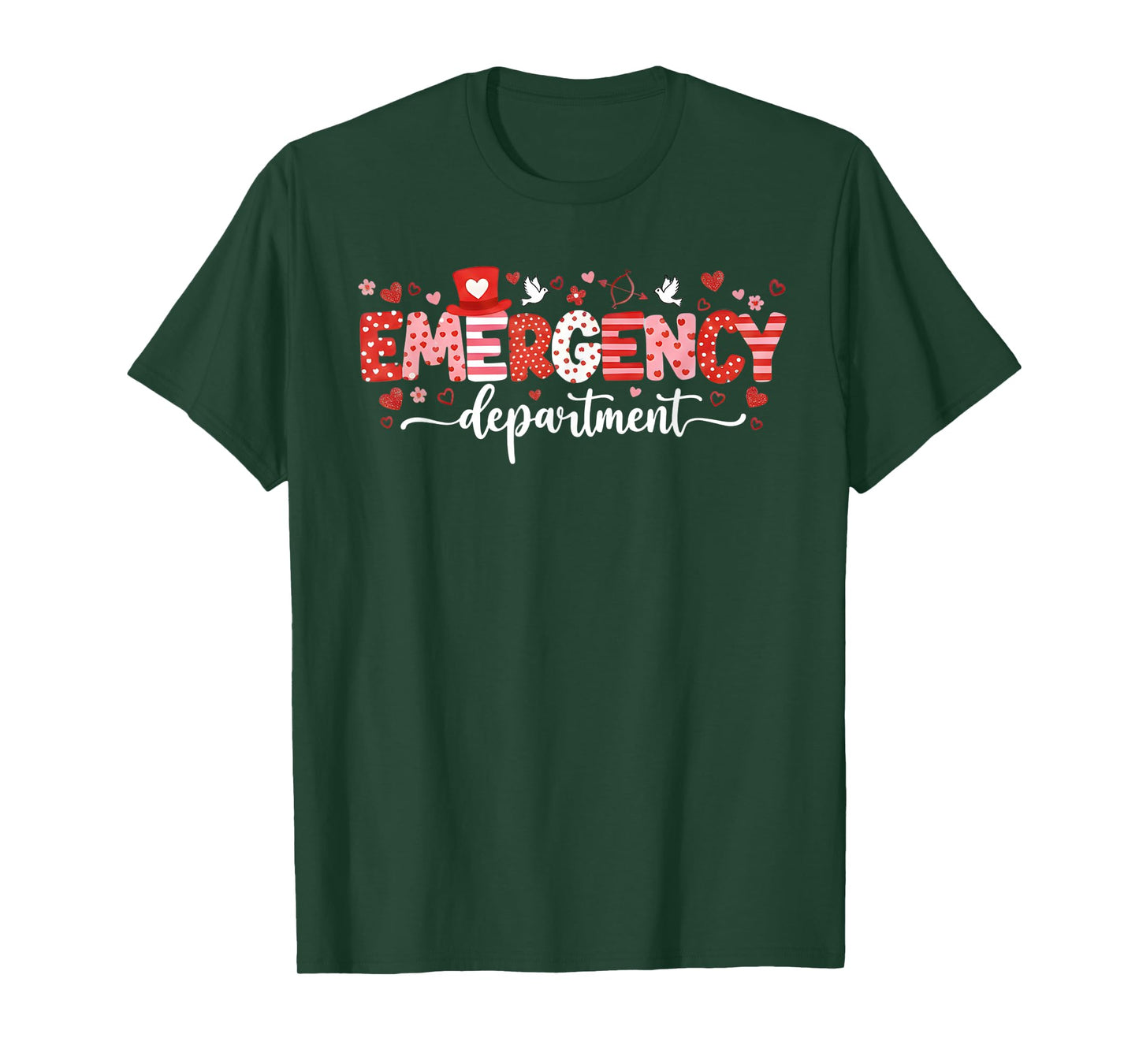 Emargency Department Valentines Day ED ER Nurse Women T-Shirt
