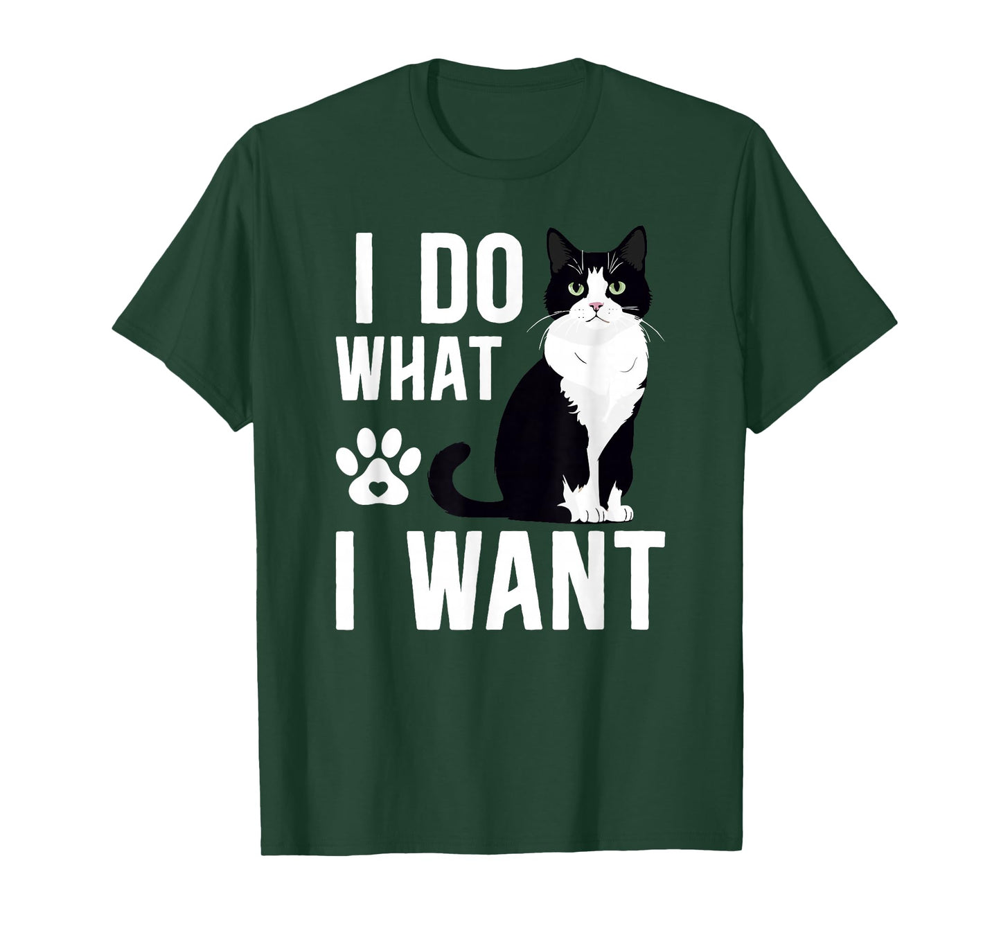I Do What I Want Tuxedo Cat Owner Tuxedo Cat Lover T-Shirt
