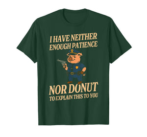 Pig Cop Donut Funny Police Officer T-Shirt