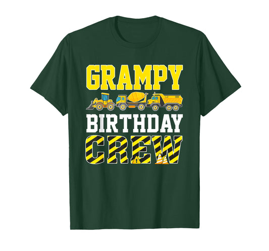 Grampy Birthday Crew Construction Truck T-Shirt