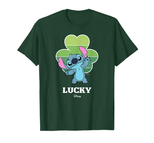 Disney Lilo & Stitch Lucky Clover St Patrick's Day T-Shirt