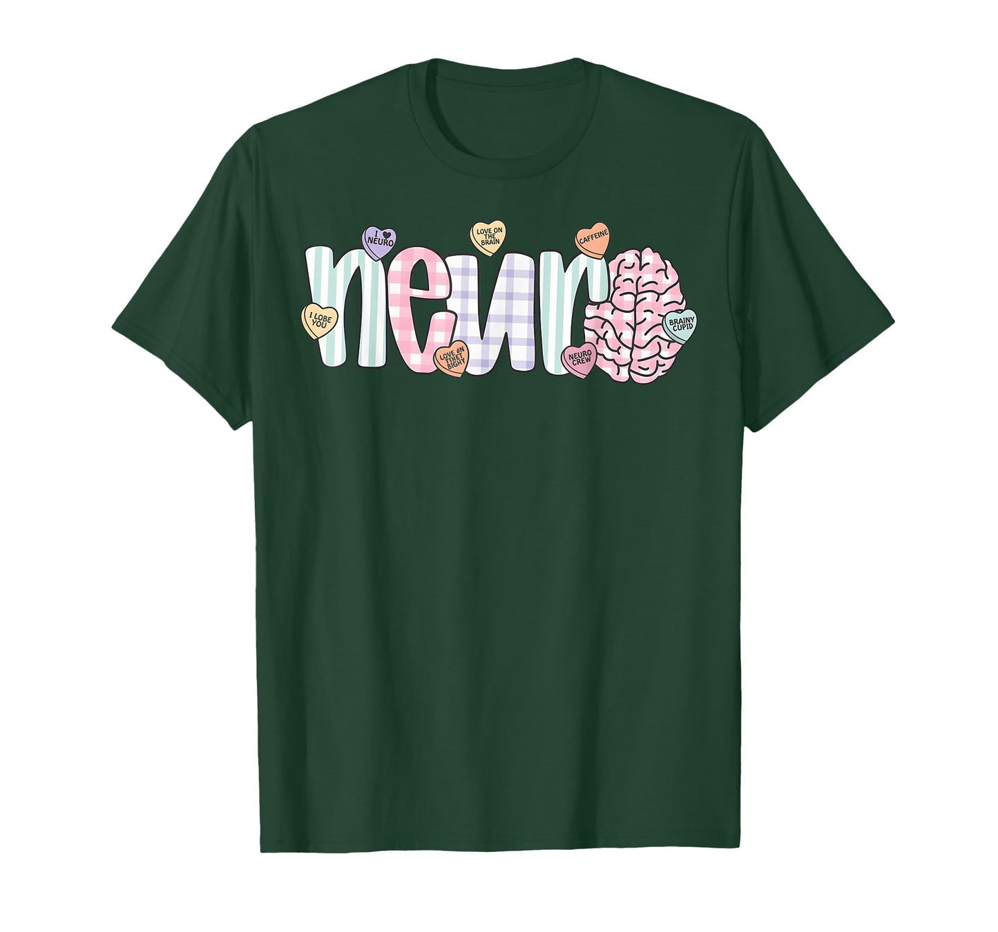 Neuro Valentines Day Neurology Nurse V-Day Work Neuro ICU Nu T-Shirt
