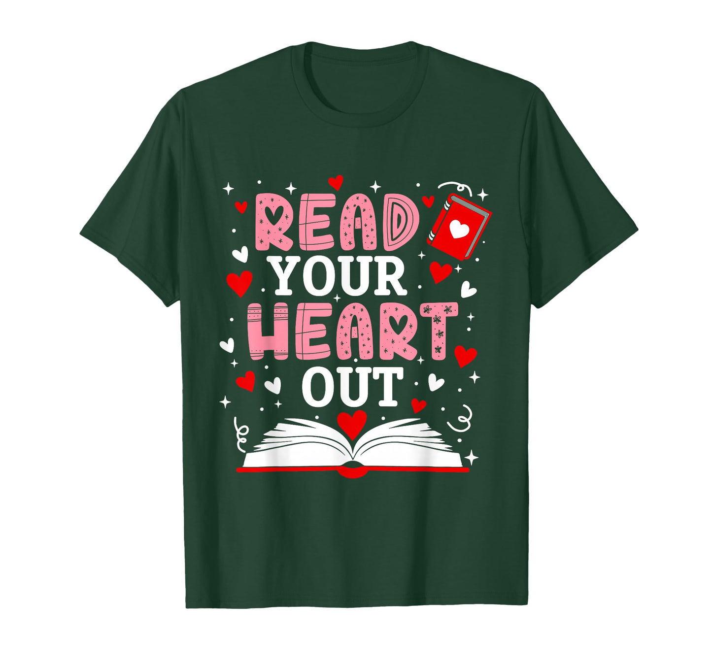 Read Your Heart Out Valentine Reading Book Girl Kid Teacher T-Shirt