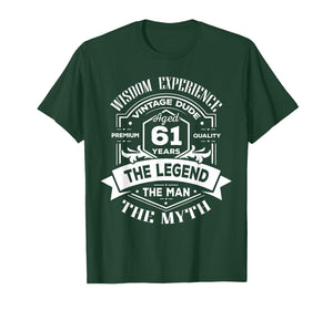 Vintage The Man Myth Legend 61 Birthday Tee for 61 Years Old T-Shirt