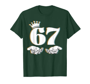 Six Seven 67 Hand Signs King Funny Meme 67 Boys Girls Kids T-Shirt
