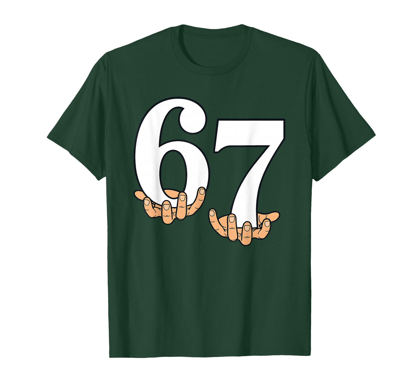 Funny 67 Meme Hands Slang Gen Alpha Six Seven 6 7 for Kids T-Shirt