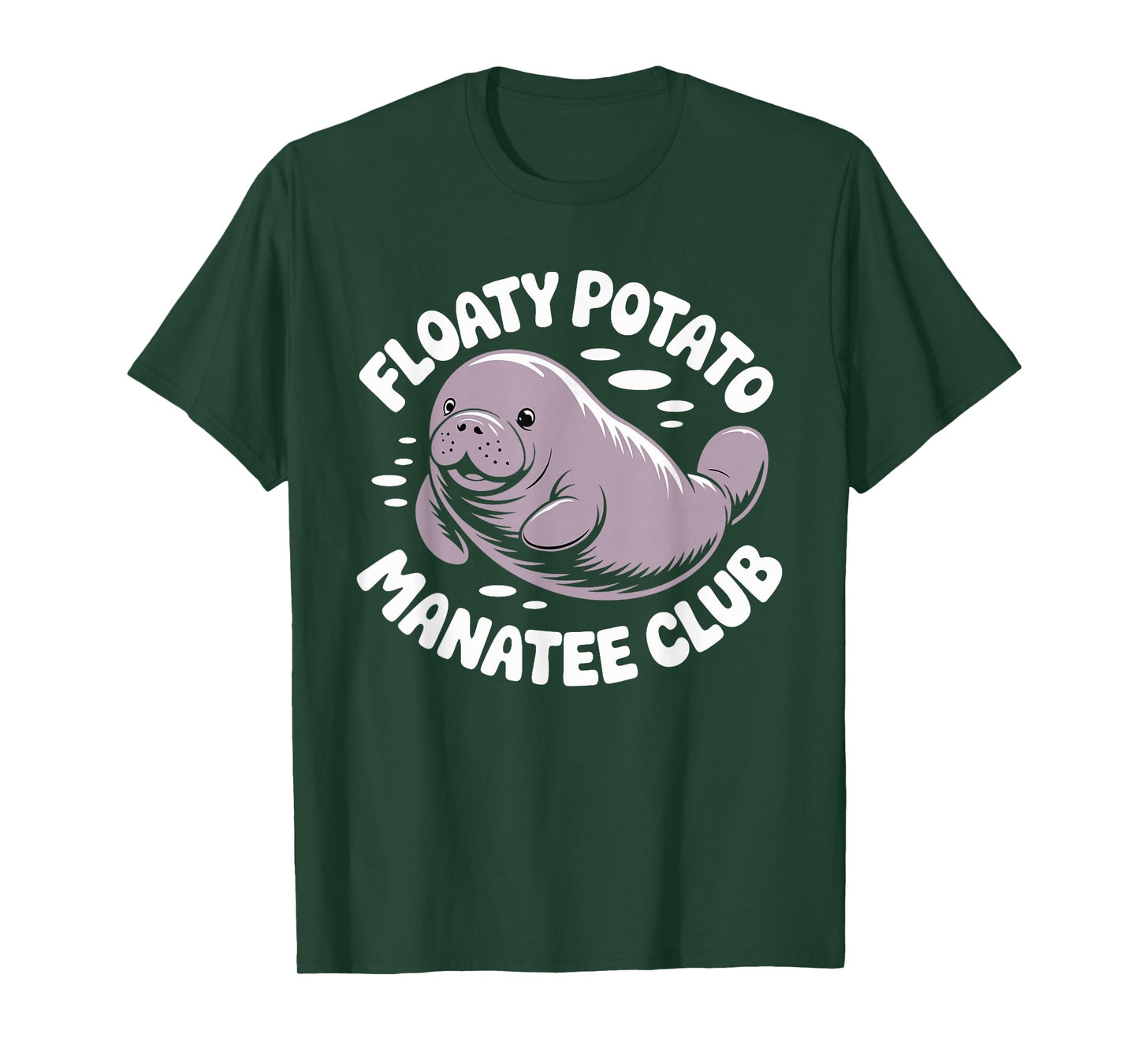 Funny Manatee Lover Floaty Potatoes T-Shirt