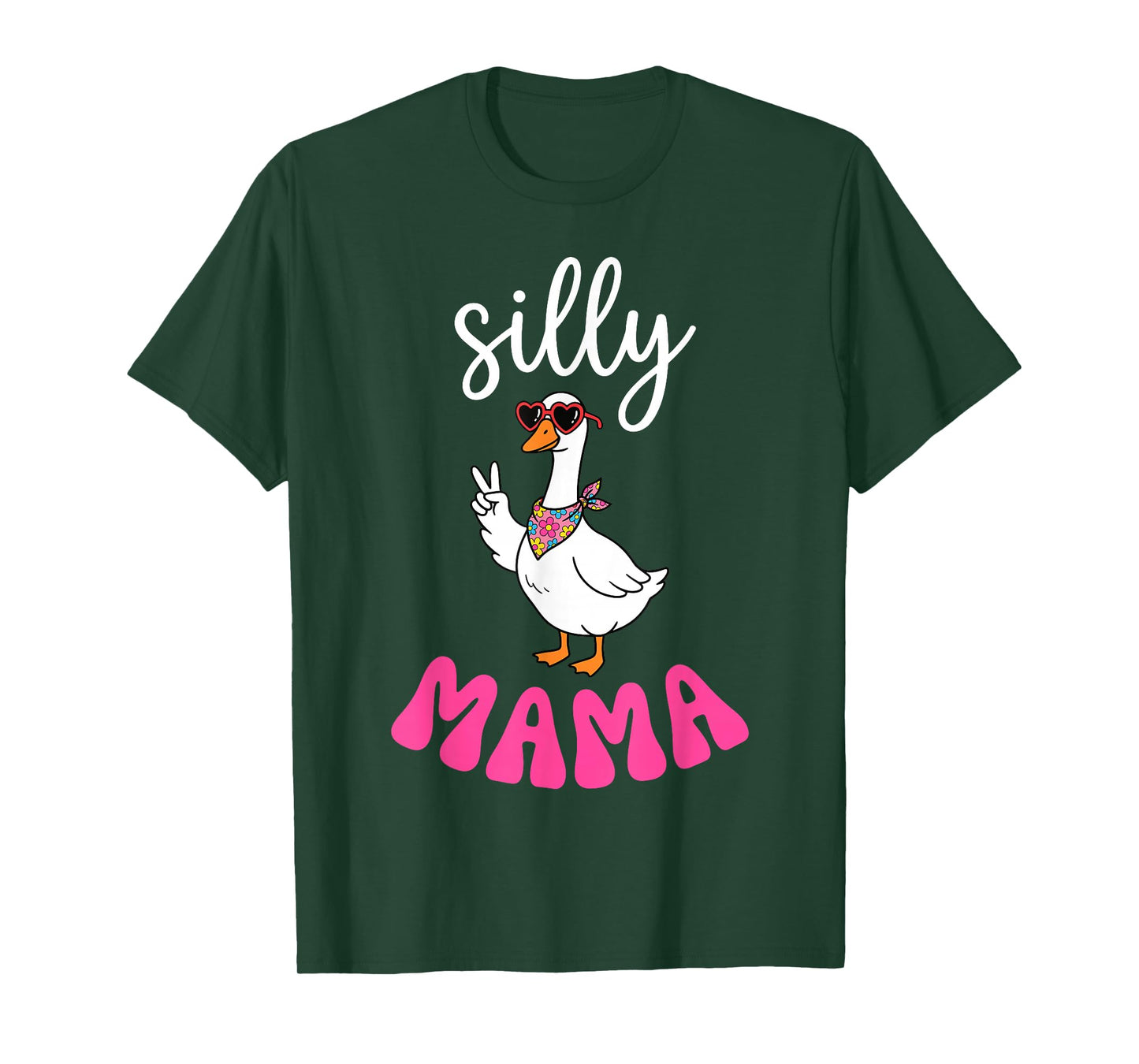 Funny Silly Mama Goose Mom Family Matching Birthday Party T-Shirt