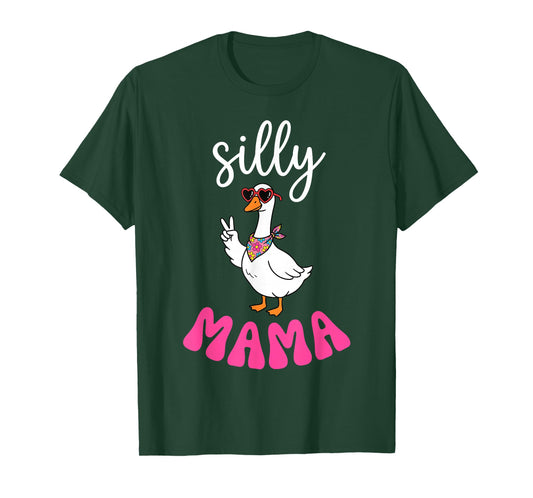 Funny Silly Mama Goose Mom Family Matching Birthday Party T-Shirt