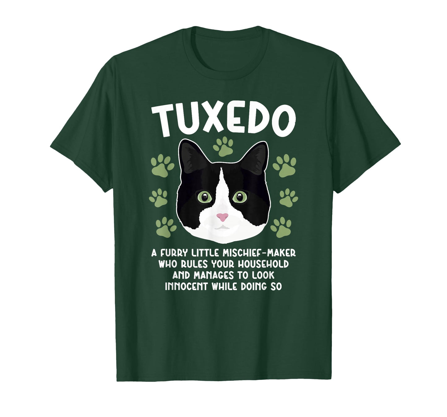 Tuxedo Cat Definition Tuxedo Cat Owner Tuxedo Cat Lover T-Shirt