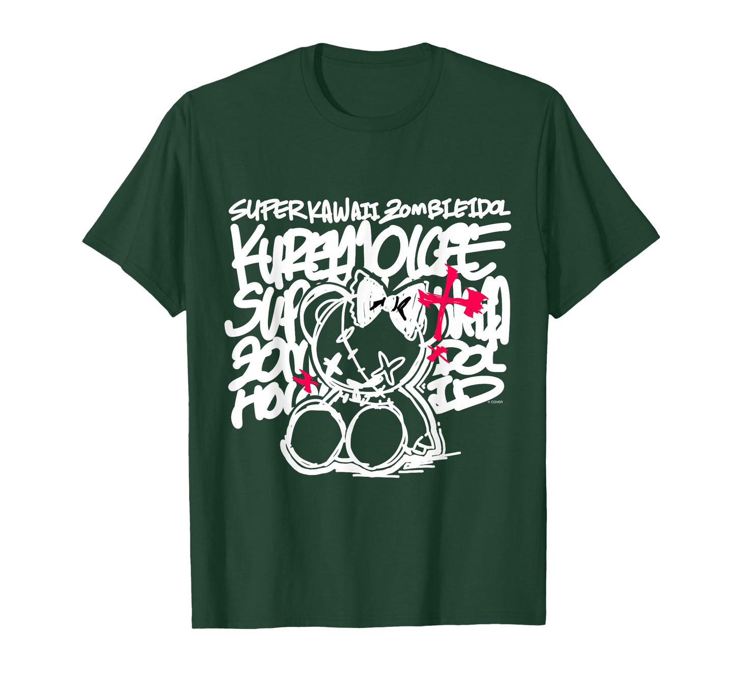 [Kureiji Ollie] Super Kawaii Zombie Idol Black T-Shirt