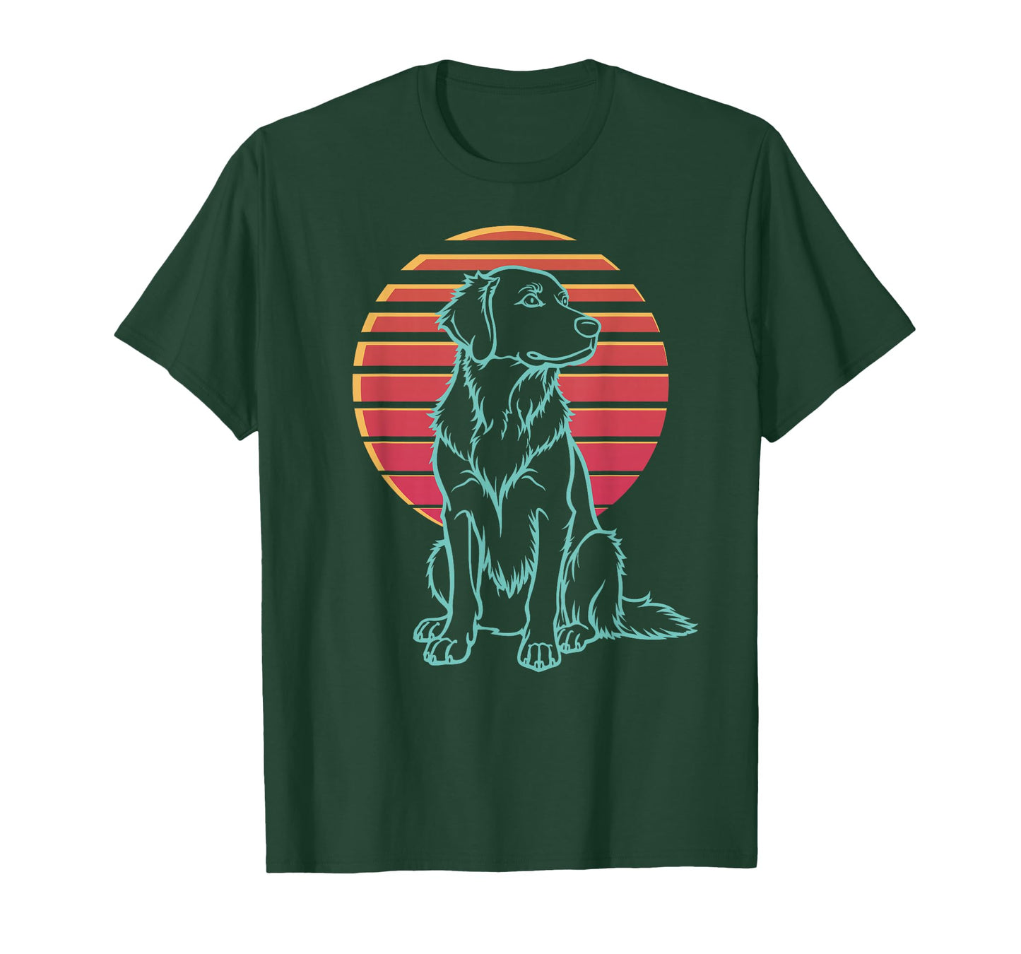 Golden Retriever Lover Dog Owner Retro Synthwave 80s T-Shirt
