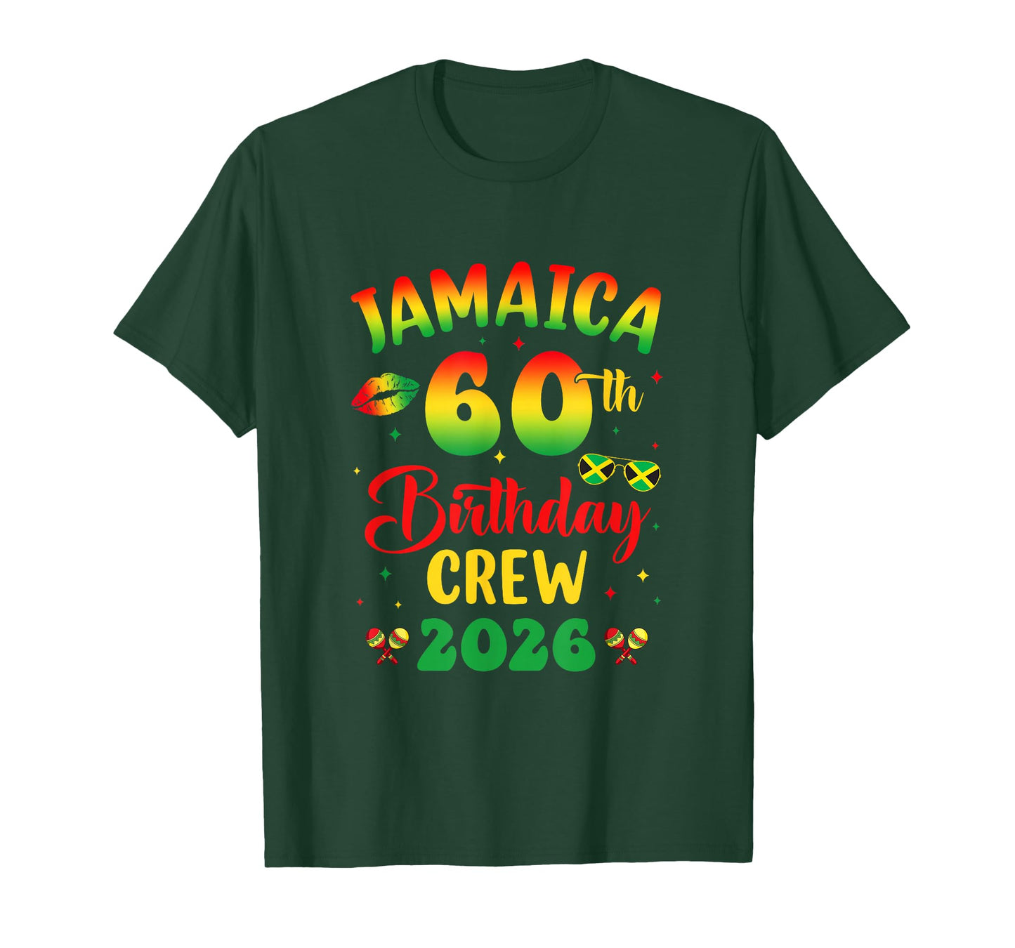 60Th Birthday Girl Jamaica Birthday Crew Matching Group 2026 T-Shirt