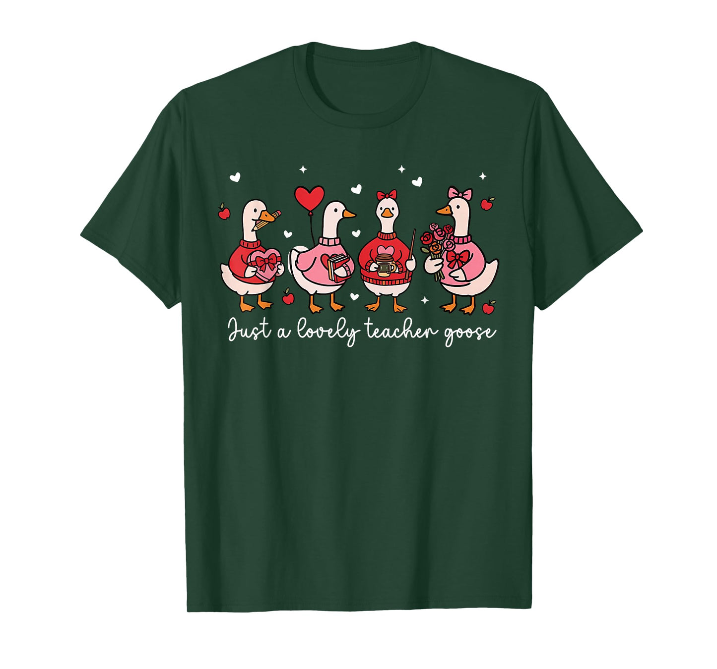 Just A Lovely Goose Cute Silly Goose Valentine's Day T-Shirt