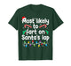 Most Likely to Fart On Santa's Lap Christmas Pajamas T-Shirt