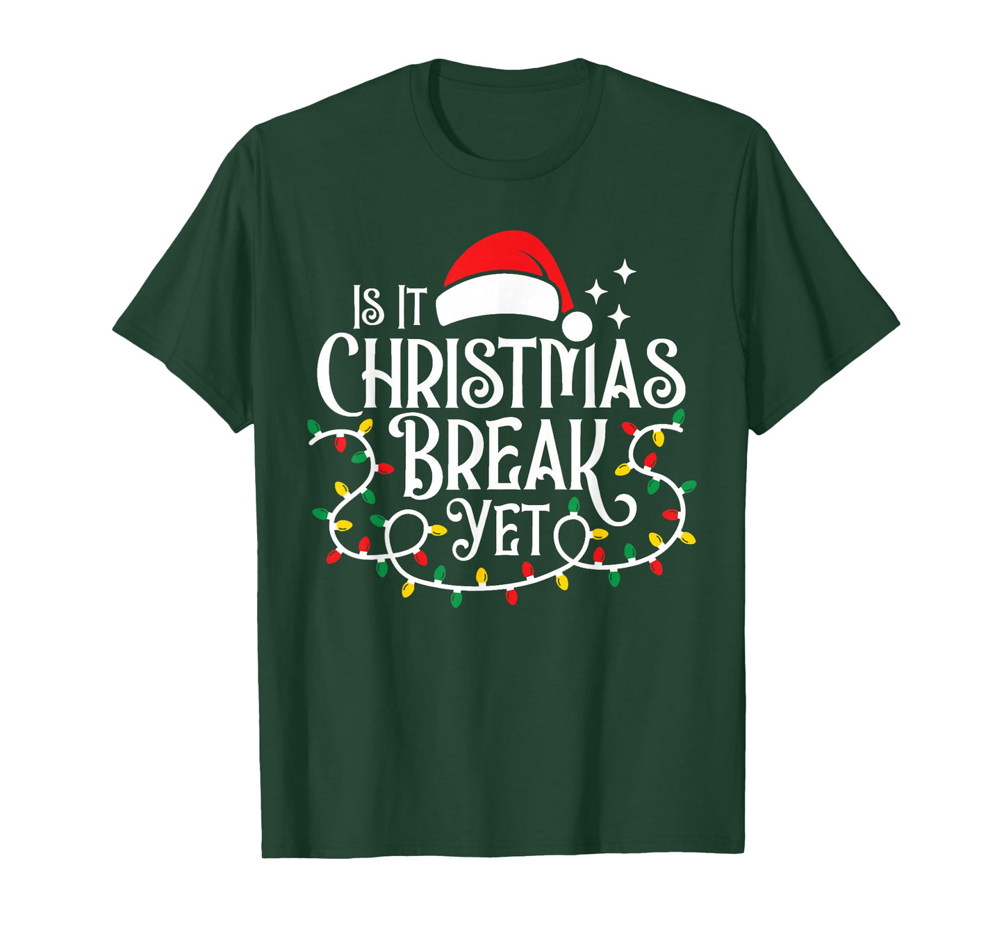 is It Christmas Break Yet Funny Retro Festive Theme T-Shirt
