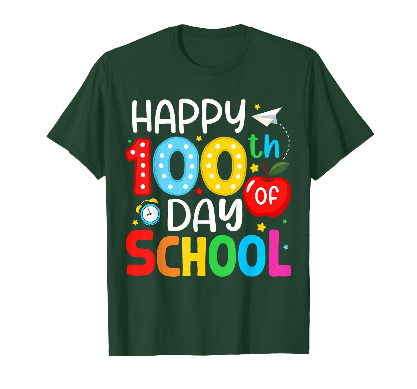 Happy 100 Day of School for Girl Teacher Adult Kid 100th Day T-Shirt