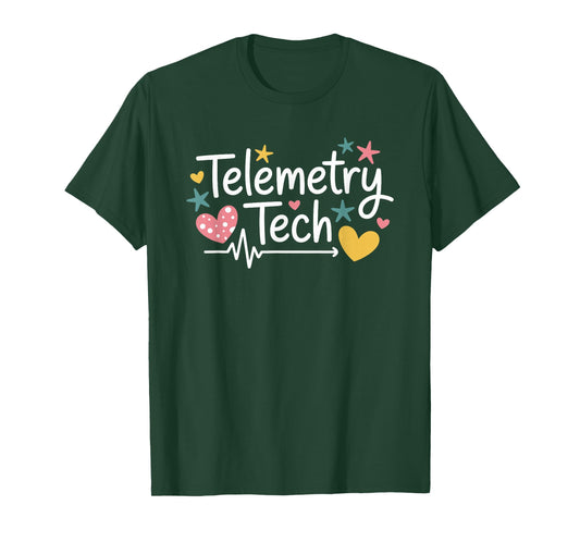 Telemetry Tech, Cardiac Telemetry Nurse EKG Technician T-Shirt
