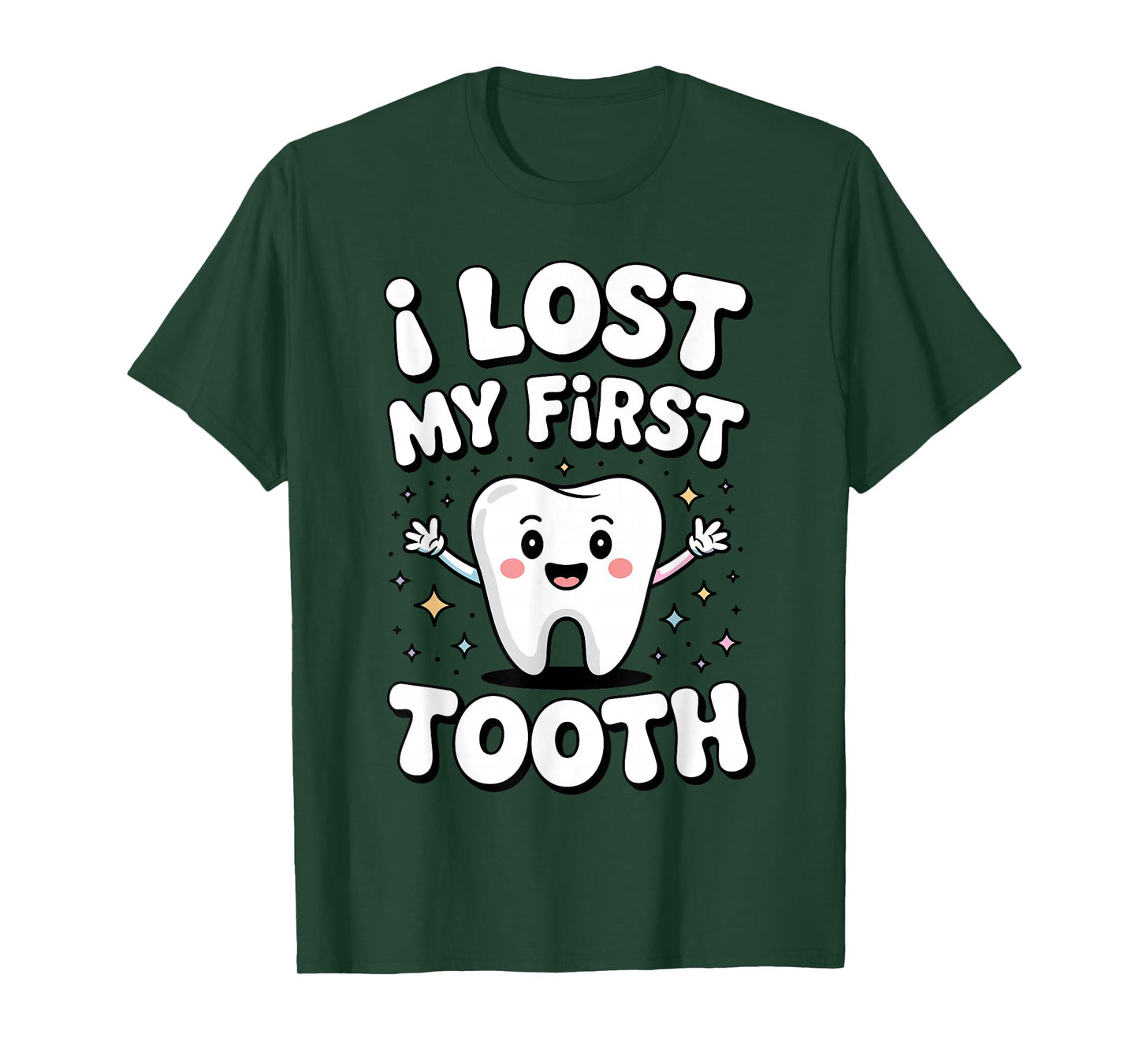 First Lost Tooth Art for Kids Boys Girls Lost First Tooth T-Shirt