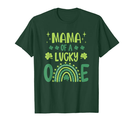 Mama of The Lucky One First Birthday St Patrick's Day T-Shirt