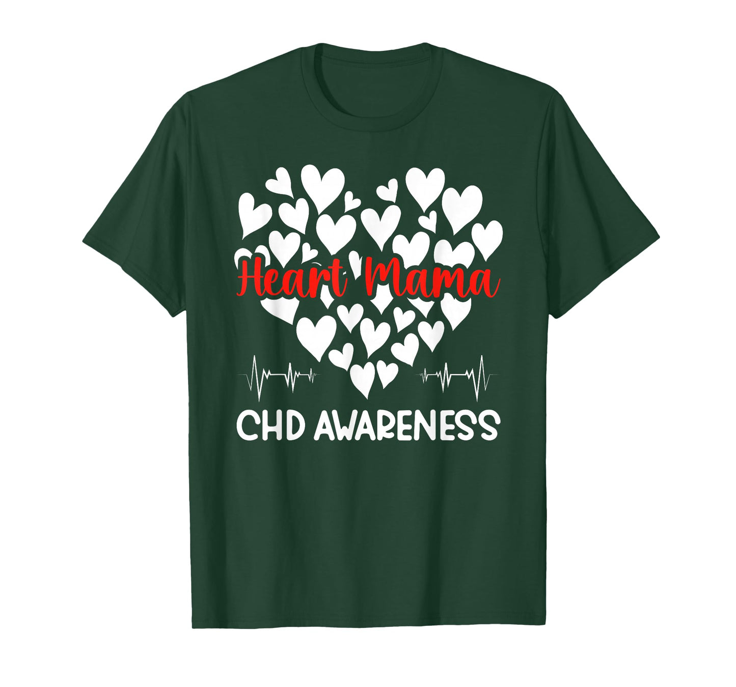 Heart Mama CHD Awareness CHD Mom of A CHD Warrior Mother T-Shirt