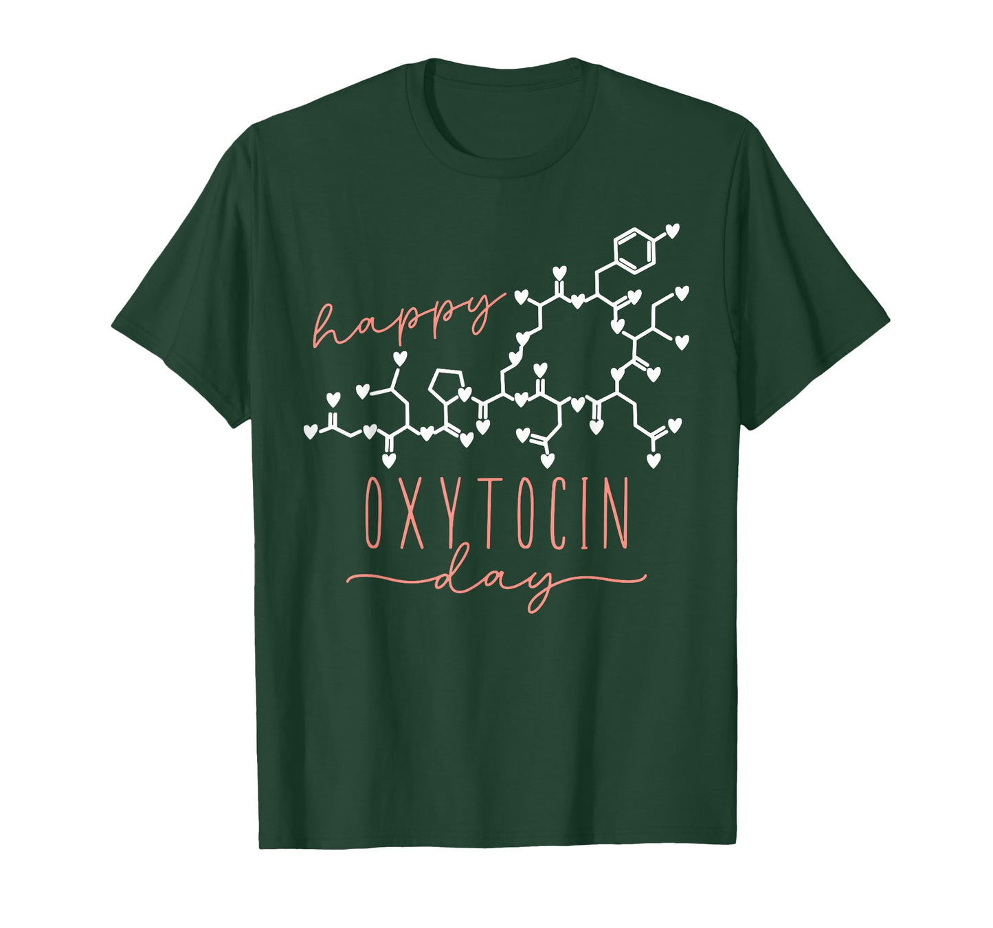 Happy Oxytocin Day Heart Valentines Molecule Chemistry T-Shirt