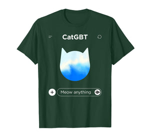 Cat GBT Ask Anything - Funny Ai Meme Parody T-Shirt