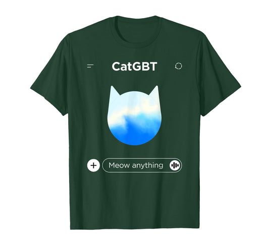 Cat GBT Ask Anything - Funny Ai Meme Parody T-Shirt