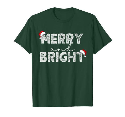Funny I'm Trying to Feel Merry and Bright Couples Matching T-Shirt