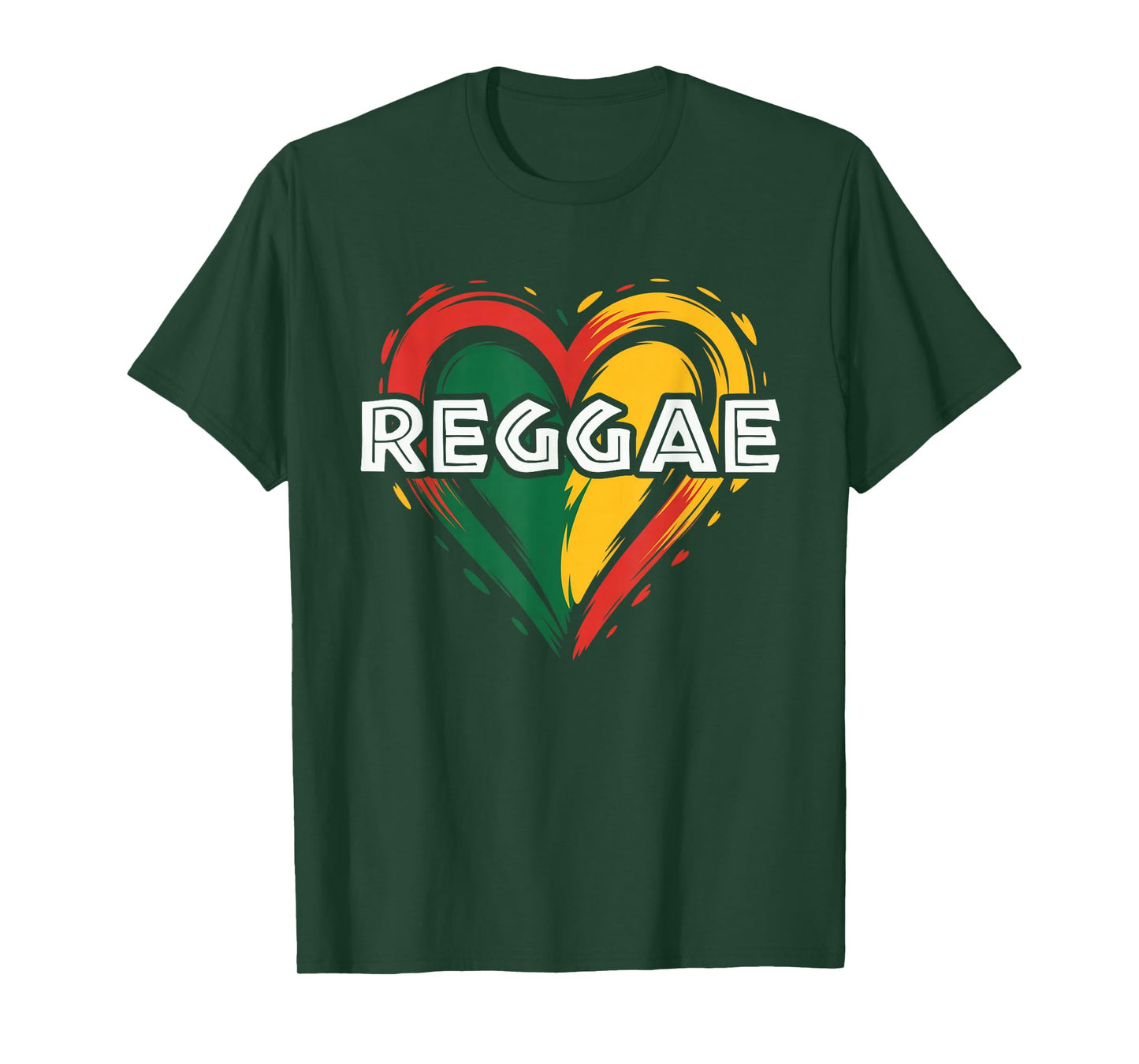 Reggae Music Heart Jamaica Rastafari Roots Jamaican T-Shirt