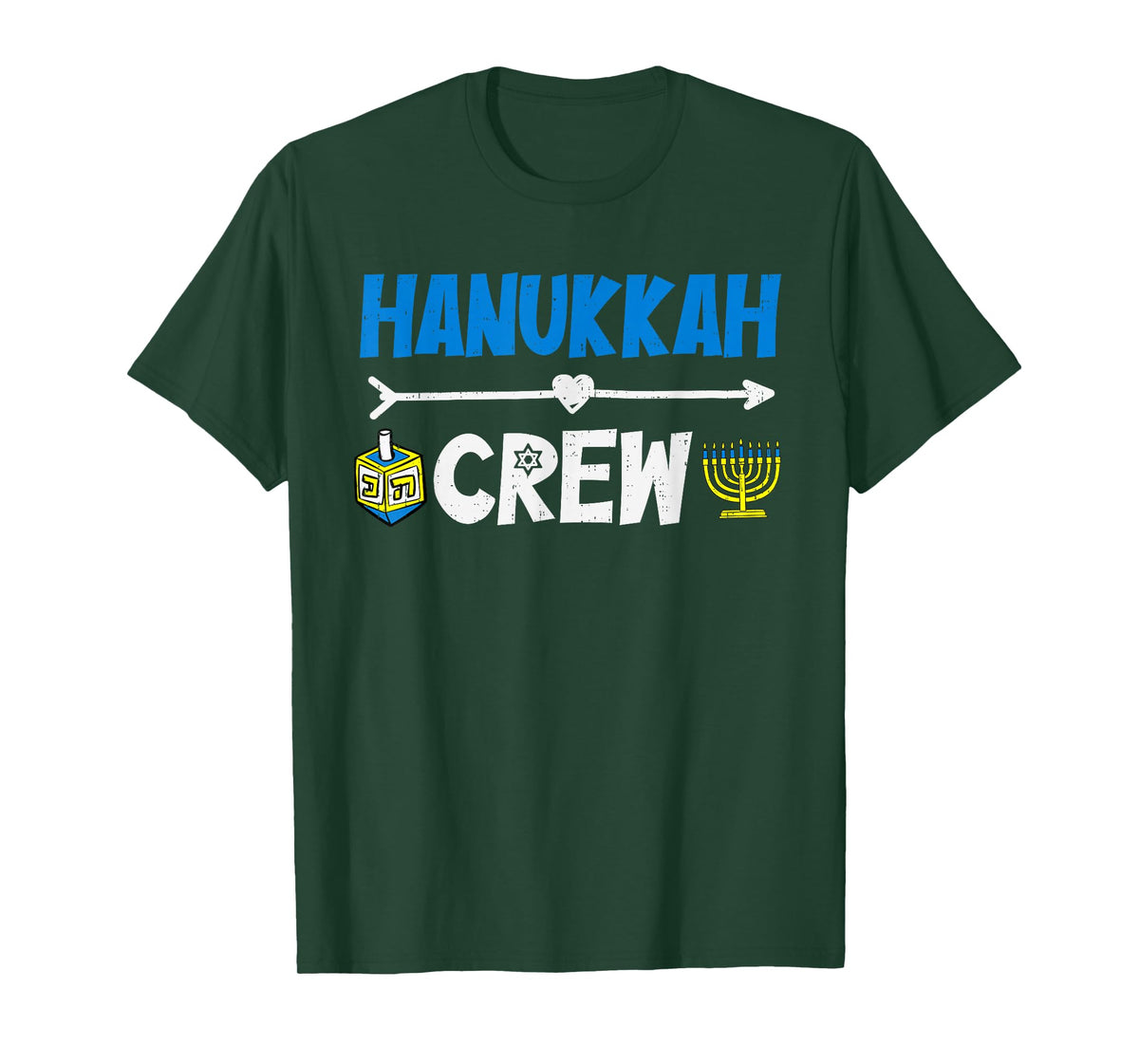 Hanukkah Crew Dreidel Jewish Menorah Chanukah Men Women Kids T-Shirt