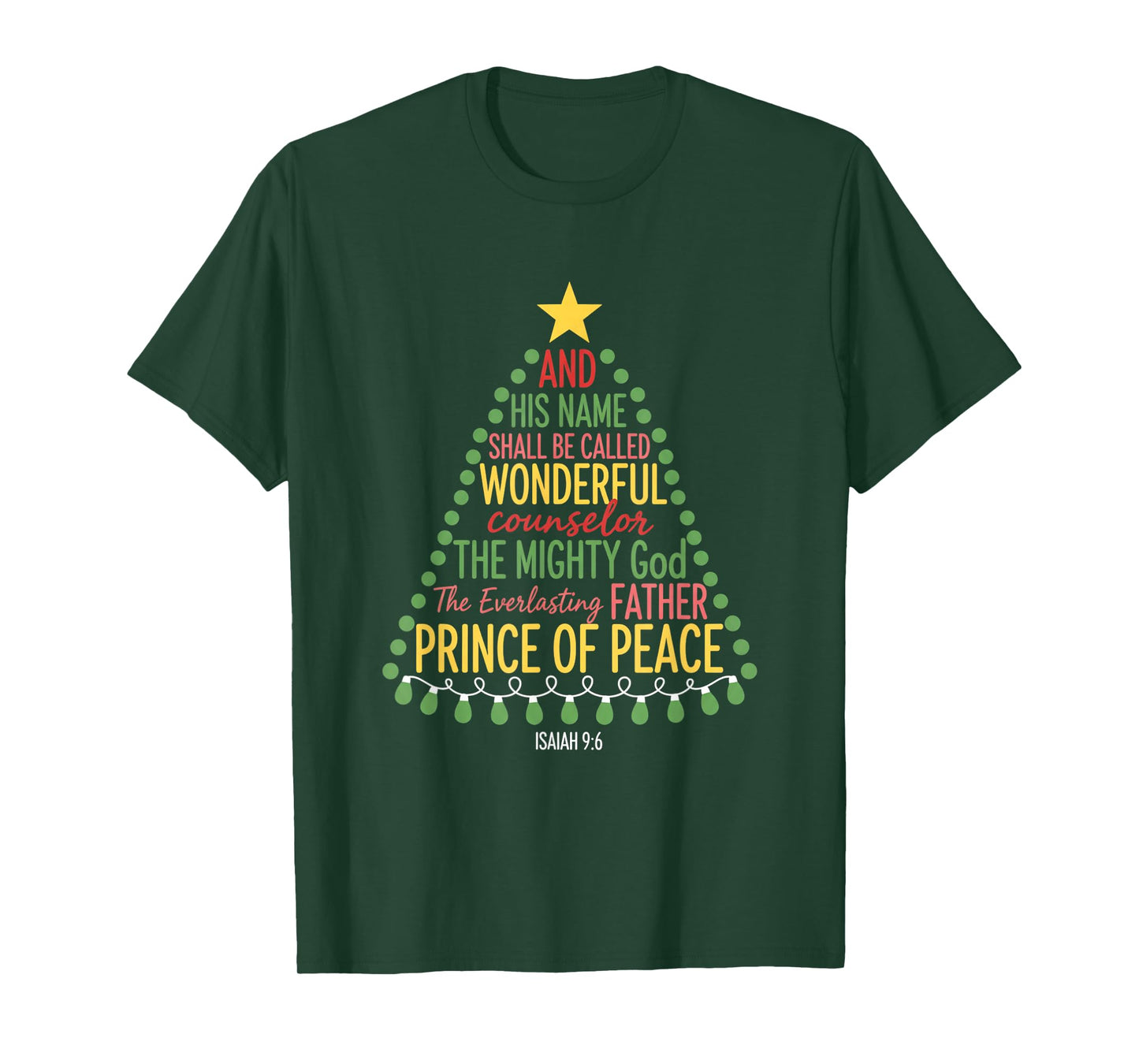 Christian Isaiah 9:6 Christmas of Peace Wonderful T-Shirt