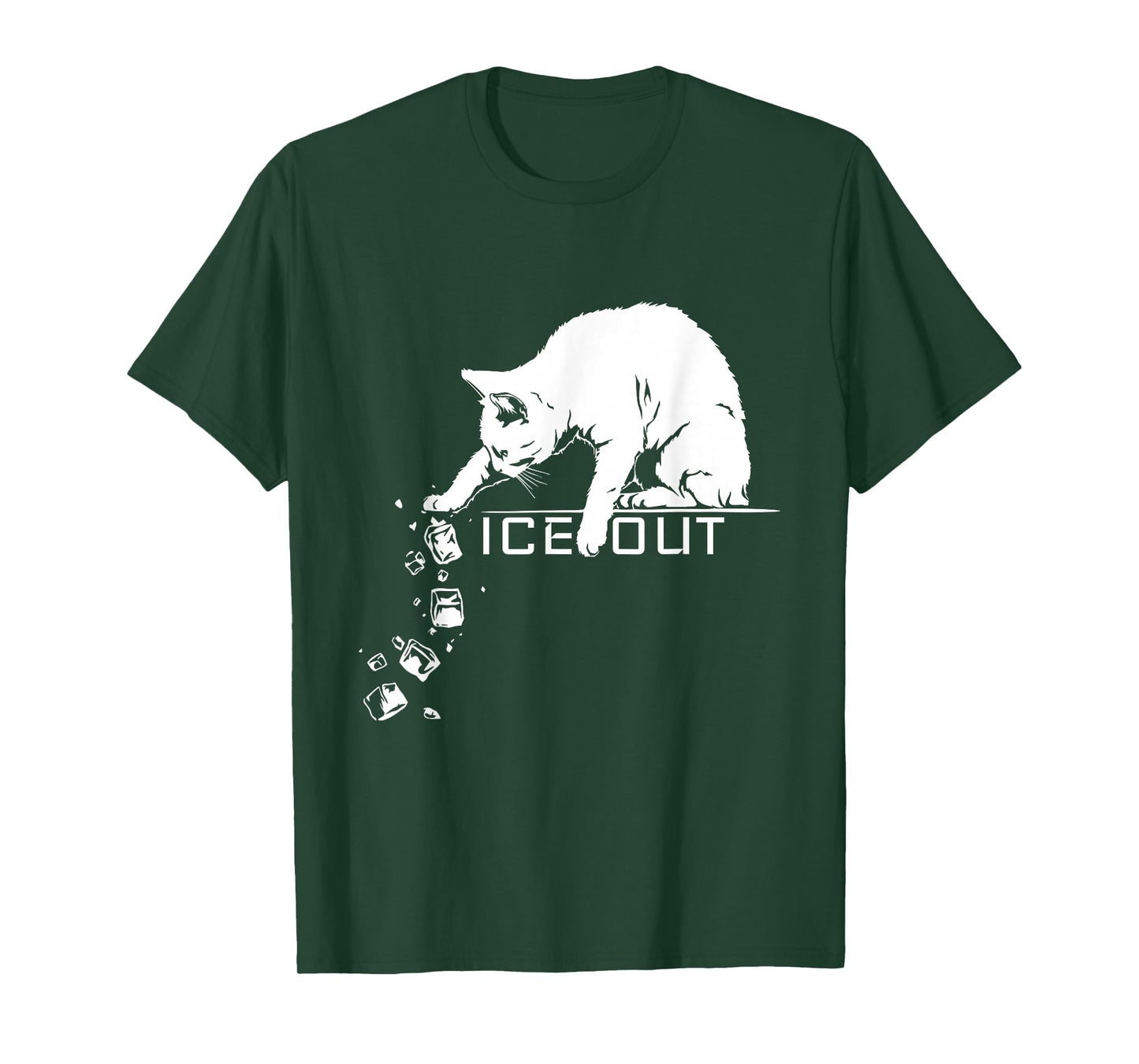 Funny Abolish ICE Out Cat Pushing Icecubes Meme T-Shirt