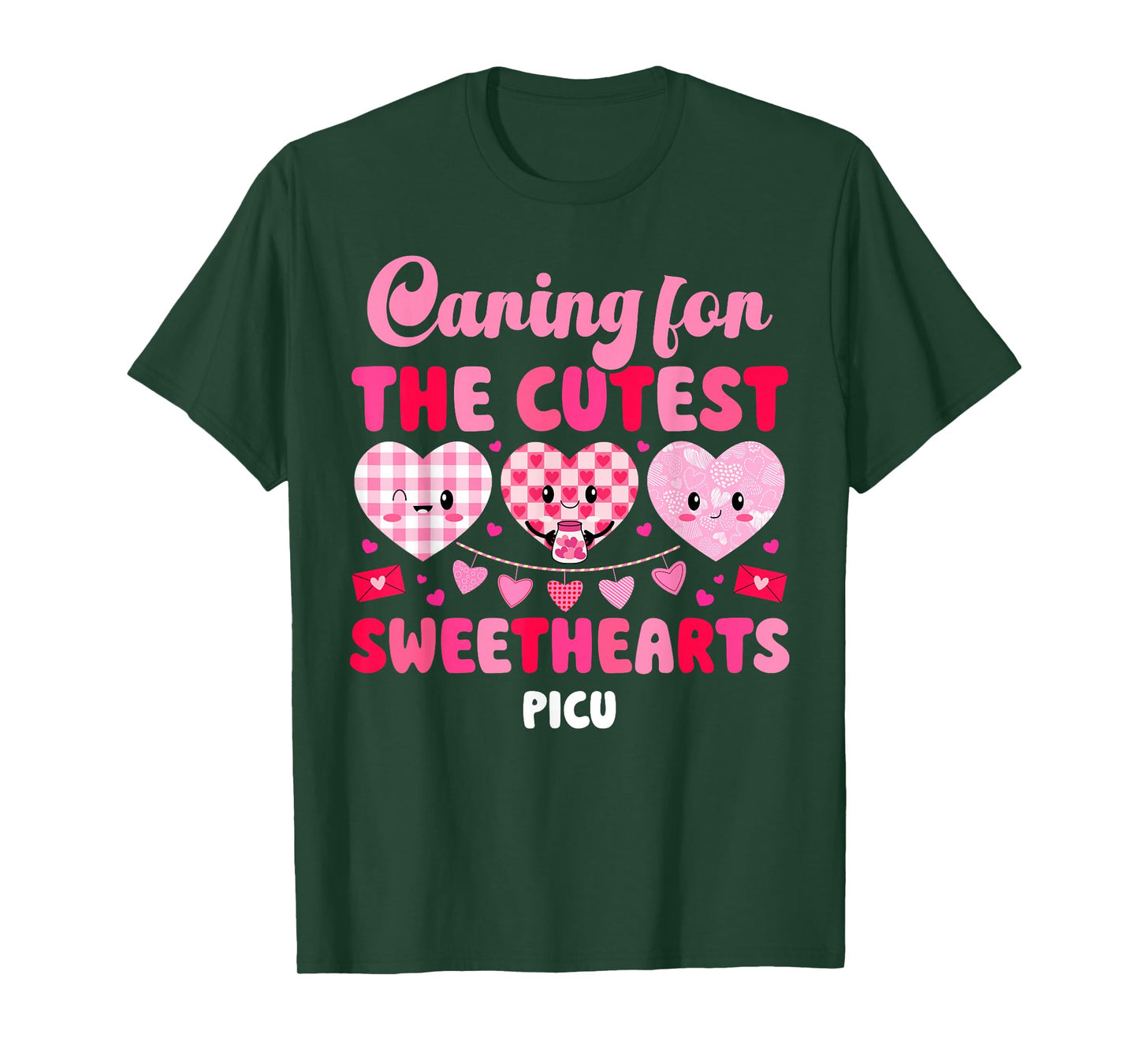 Valentine PICU Nurse Valentines Day Pediatric ICU Nurse T-Shirt