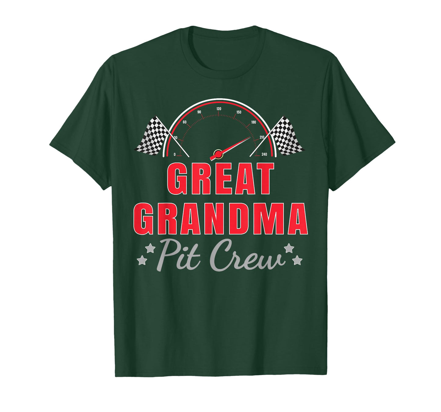 Great Grandma Pit Crew Race Car Driver Birthday Party Racing T-Shirt