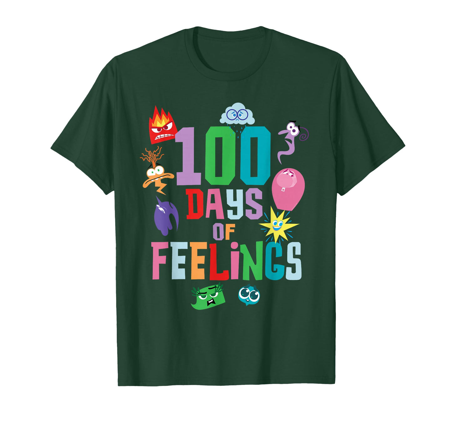 Disney & Pixar's Inside Out 100 Days of Feelings and School T-Shirt