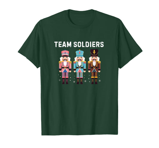 Team Soldiers Nutcracker Matching Funny Holiday Design T-Shirt