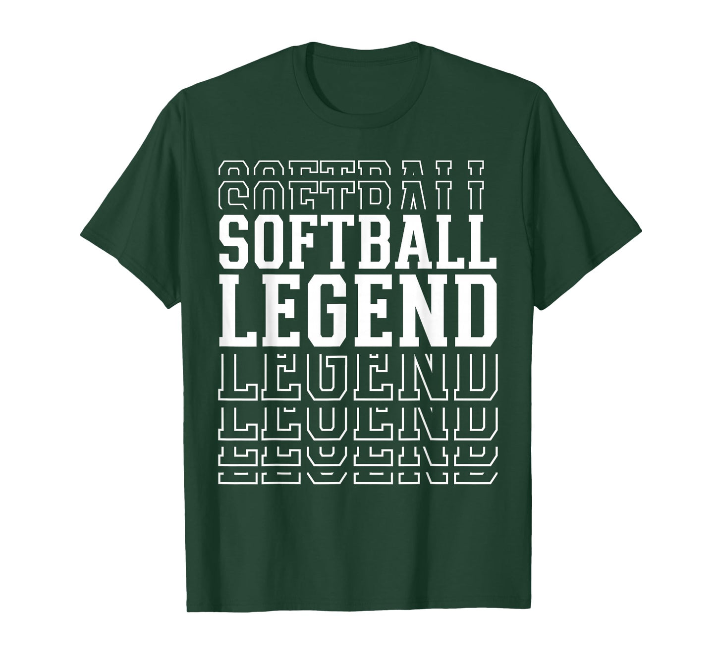 Softball Legend Funny Layered Text Team Player Coach T-Shirt