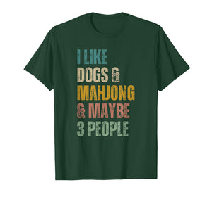 Funny Mahjong and Dogs Lover T-Shirt