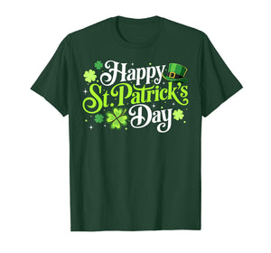Happy St Patricks Day Lucky Shamrocks Irish Party Men Women T-Shirt