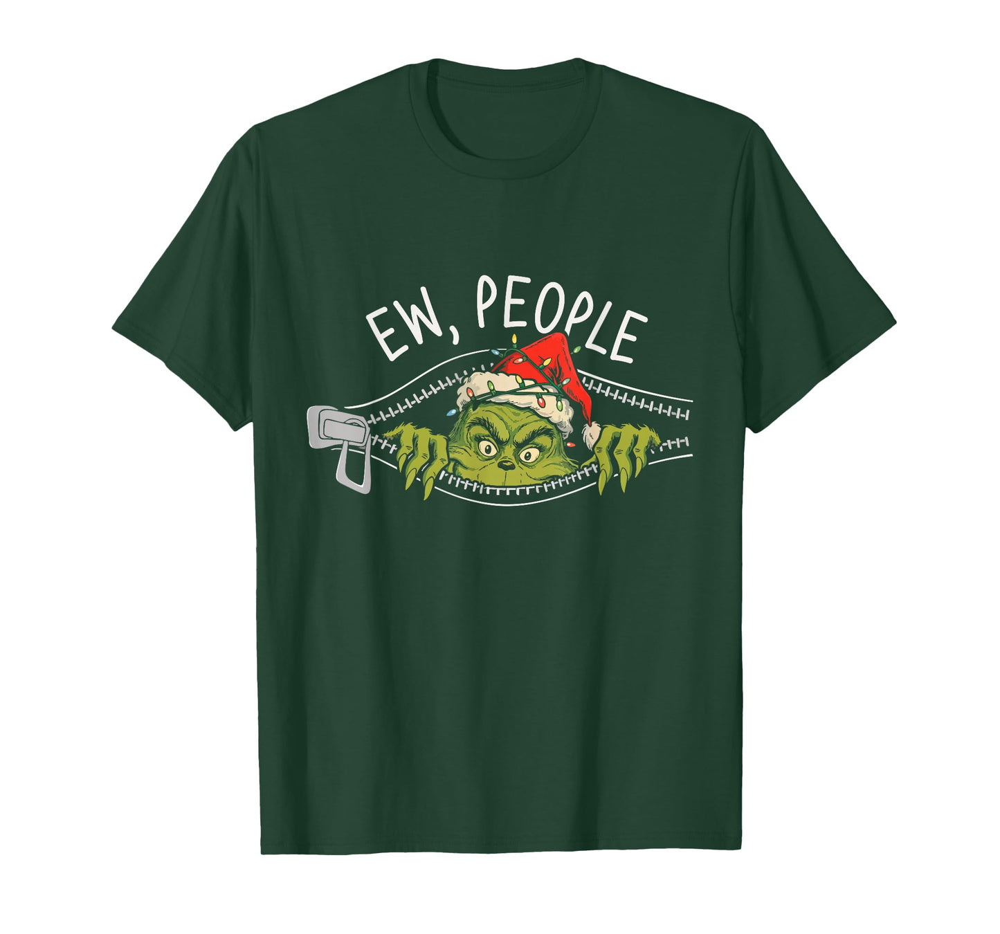 Ew People Xmas Funny Santa Sarcastic Anti Social Introvert T-Shirt