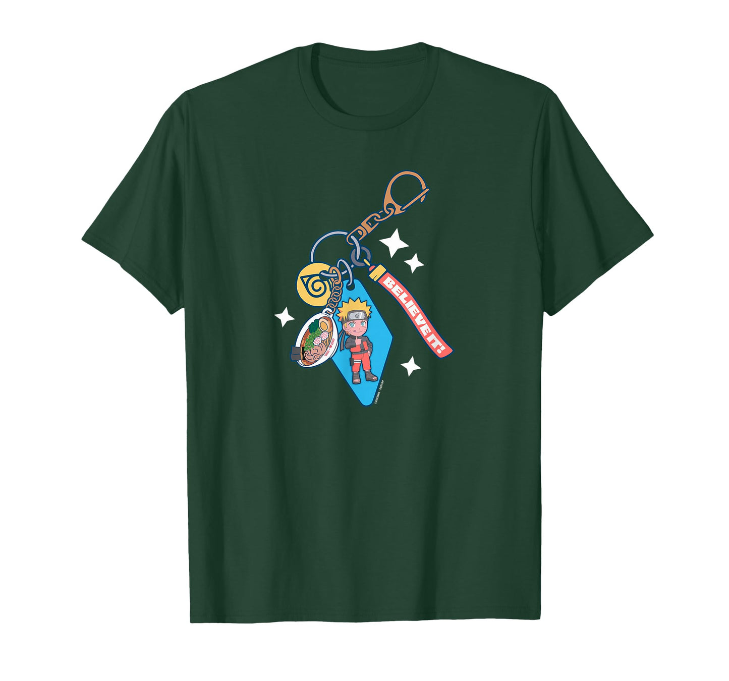 Naruto Shippuden Keychain Collage Chibi Naruto Anime T-Shirt