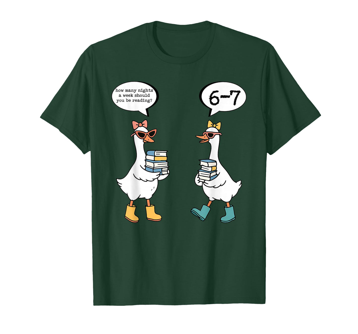 Funny Reading 67 Six Seven Meme Goose Teacher Book Lover T-Shirt