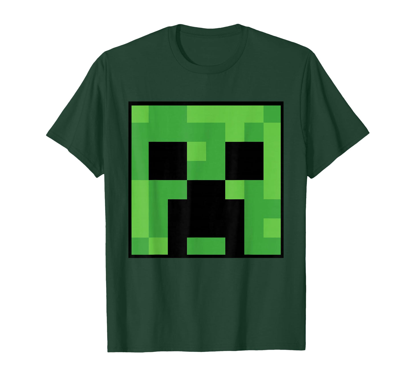 Minecraft Creeper Face Iconic Pixel Art T-Shirt