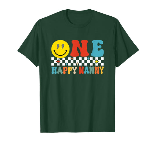 One Happy Dude Nanny 1st Birthday Family Matching T-Shirt